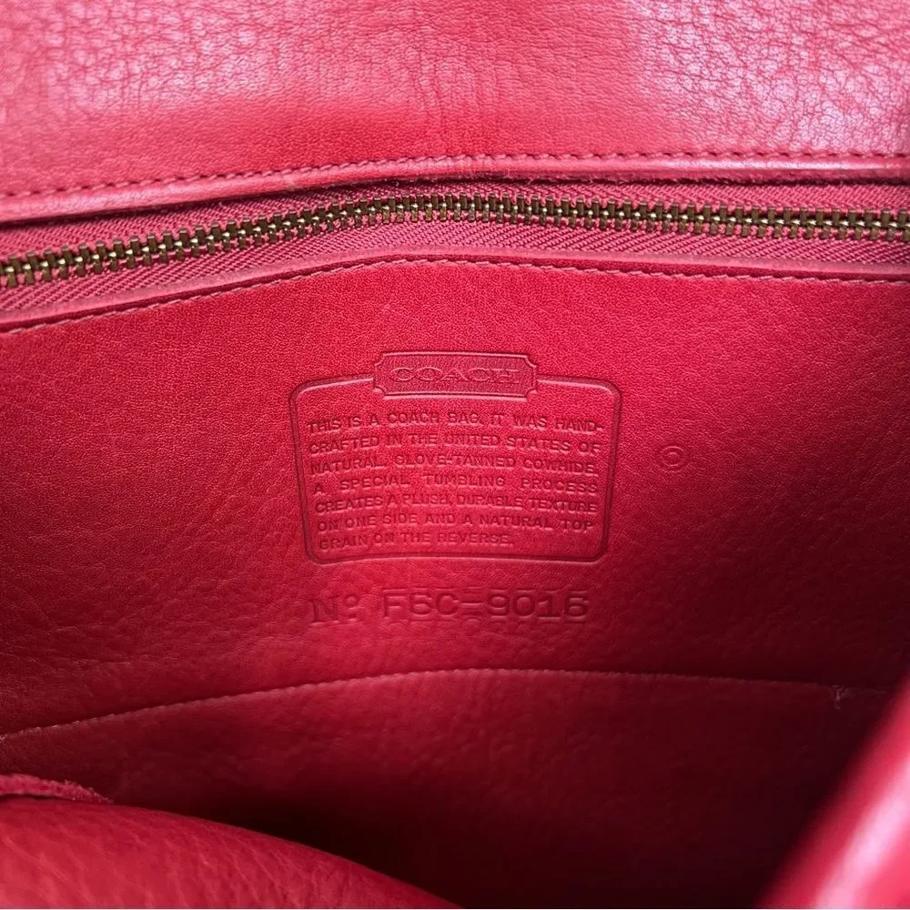 Coach Vintage Berkeley Convertible Backpack 9016 Red Leather and Suede Ruff Out
